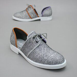 Camper 40 (Ladies 10) Snimi Derby Twins Gray Semi-Open Lace-up Extralight Shoes